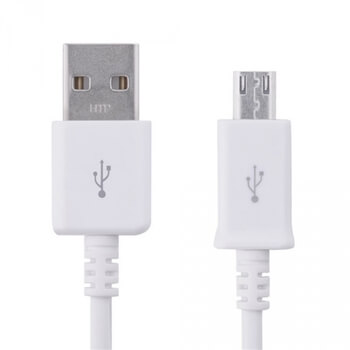 USB Micro USB prepojovací kábel pre nabíjanie a synchronizáciu dát - biely