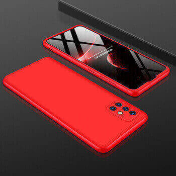 Ochranný 360 ° celotelový plastový kryt pre Samsung Galaxy A23 4G - červený