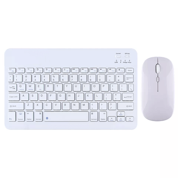 Bezdrátová myš s klávesnicí - biela