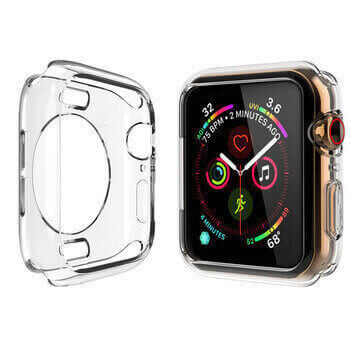 Ultratenký silikónový obal pre chytré hodinky Apple Watch 45 mm (9.série) - priehľadný