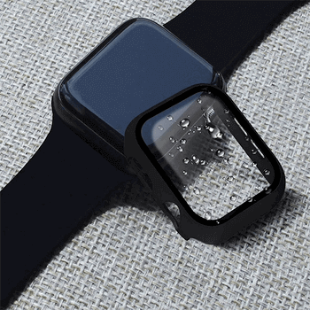 2v1 Kryt s ochranným sklom na Apple Watch 45 mm (9.série) - čierny