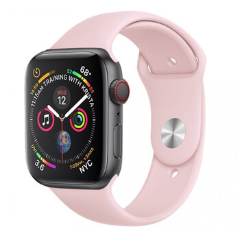 Silikónový remienok pre chytré hodinky Apple Watch 45 mm (9.série) - svetlo ružový