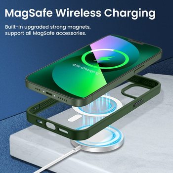 MagSafe silikonový kryt pre Apple iPhone 12 - čierny