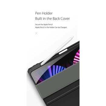 2v1 Smart flip cover+zadný silikónový ochranný obal s držiakom na pero pre Apple iPad 10.2" 2020 (8. generace) - svetlo modrý
