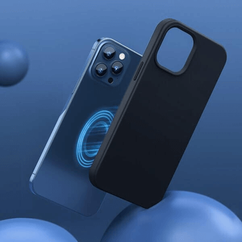 Magnetic Leather MagSafe kožený kryt pre Apple iPhone 13 mini - svetlo modrý