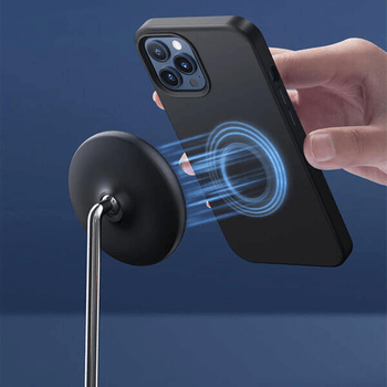Magnetic Leather MagSafe kožený kryt pre Apple iPhone 11 Pro Max - svetlo modrý