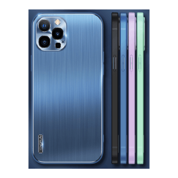 Odolný hliníkovo-silikónový obal pre Apple iPhone 14 Pro Max - modrý