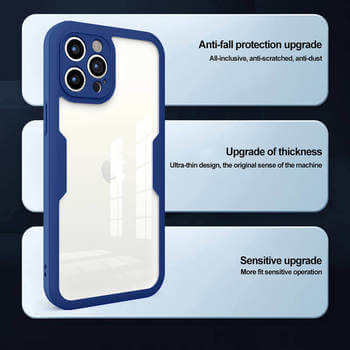 Ochranný 360 ° celotelový kryt pre Apple iPhone 13 Pro - tmavo modrý