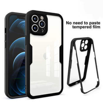 Ochranný 360 ° celotelový kryt pre Apple iPhone 13 - tmavo modrý