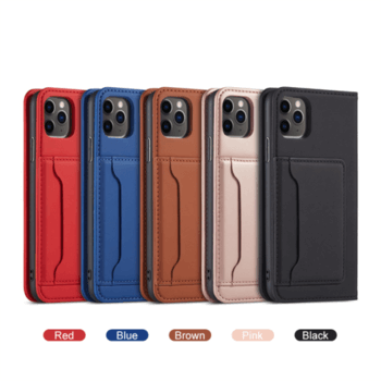 Magnetické flipové puzdro s priestorom na karty pre Apple iPhone 11 - čierne