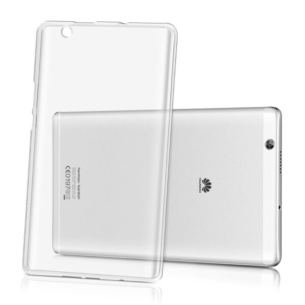 Ultratenký silikónový obal pre Huawei MediaPad M3 8.4 - biely