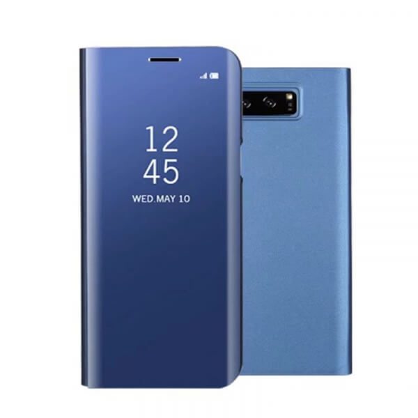 SES Zrkadlový plastový flip obal pre Samsung Galaxy S9 G960F - svetlo modrý 4261