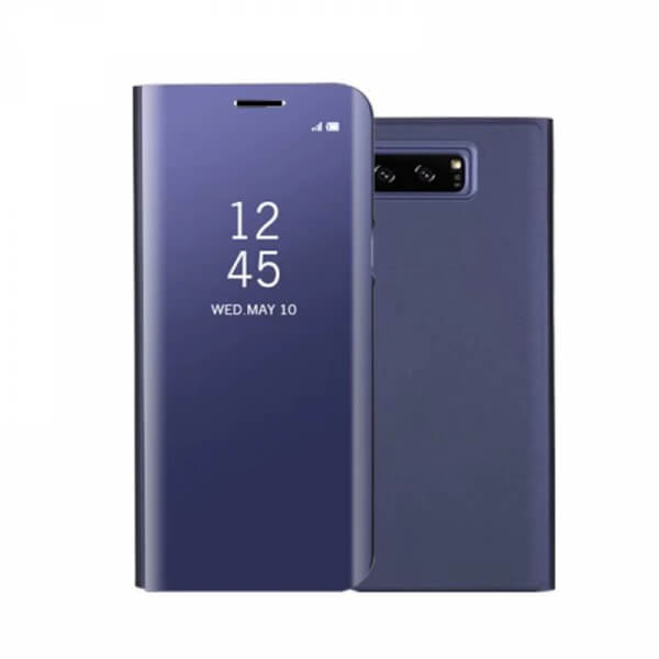 Zrkadlový plastový flip obal pre Samsung Galaxy S9 G960F - fialový