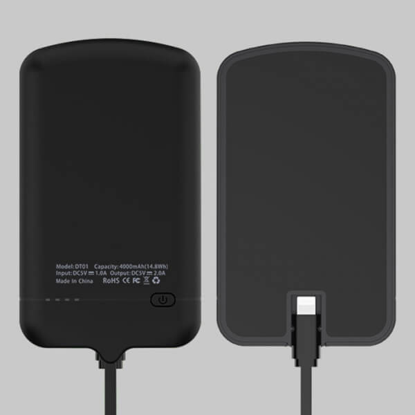 Magnetická PowerBank 4000 mAh pre telefóny s Micro USB konektorom - čierna