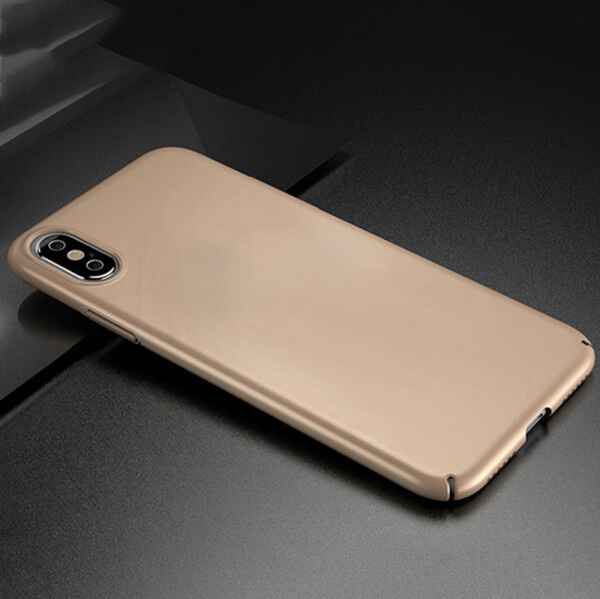 SES Ochranný plastový kryt pre Apple iPhone XS Max - zlatý 4776