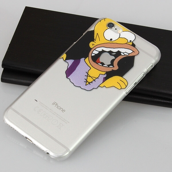 Ultratenký plastový kryt pre Apple iPhone 6/6S - Home Simpson Hlava