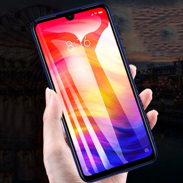 3x 3D ochranné tvrdené sklo s rámčekom pre Xiaomi Redmi Note 7 - čierne - 2+1 zadarmo