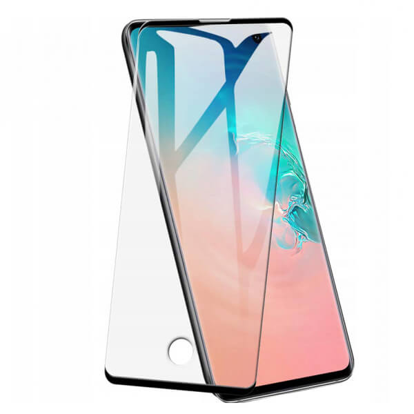SES 3x SES 3D ochranné tvrdené sklo pre Samsung Galaxy S10 Plus G975 - čierne - 2+1 zdarma 5427