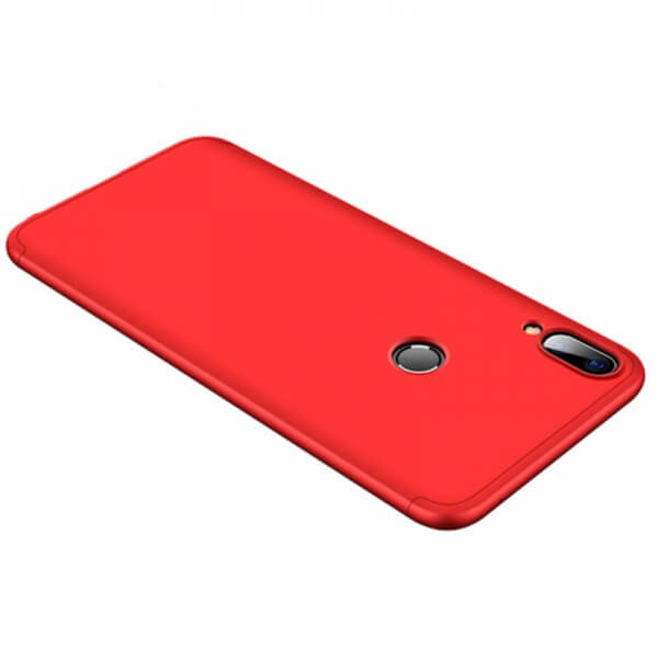 Ochranný 360 ° celotelový plastový kryt pre Asus Zenfone Max Pro M2 ZB631KL - červený