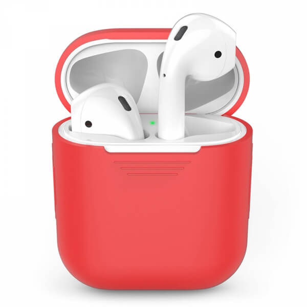 Silikónové ochranné puzdro pre Apple AirPods 1.generace (2016) - červené