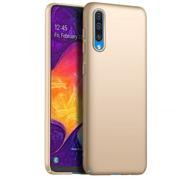 SES Ochranný plastový kryt pre Samsung Galaxy A50 A505F - zlatý 5633