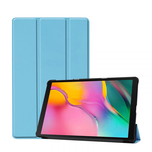 2v1 Smart flip cover + zadný plastový ochranný kryt pre Samsung Galaxy Tab A 8.0 2019 - svetlo modrý