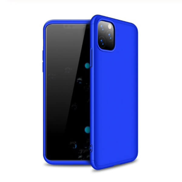 Ochranný 360 ° celotelový plastový kryt pre Apple iPhone 11 Pro Max - modrý