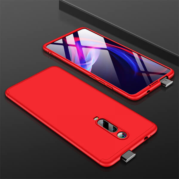 Ochranný 360 ° celotelový plastový kryt pre Xiaomi Redmi 8 - červený