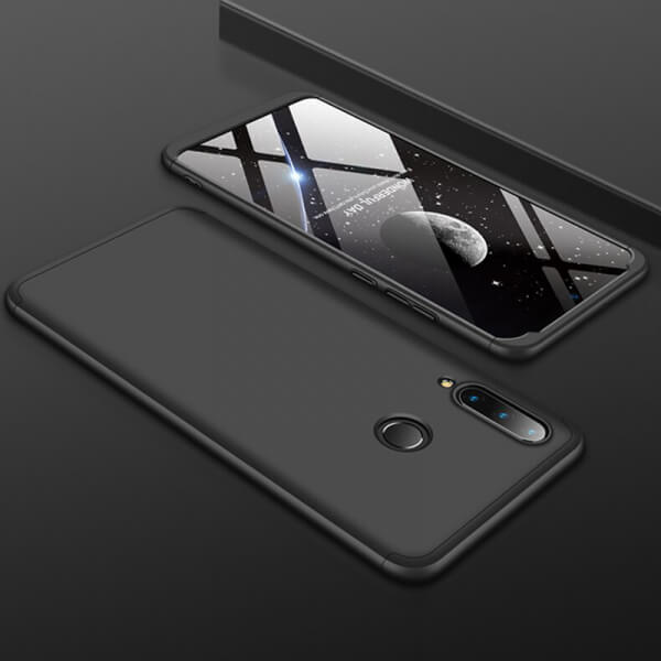 Ochranný 360° celotelový plastový kryt pre Honor 9X - čierny