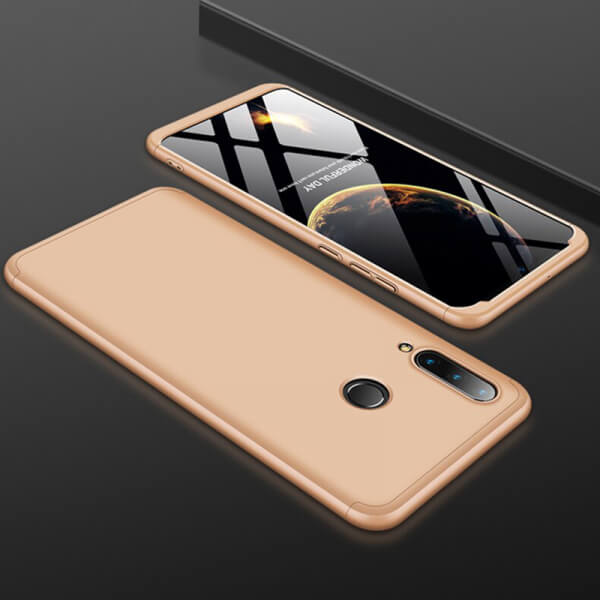 Ochranný 360° celotelový plastový kryt pre Honor 9X - zlatý