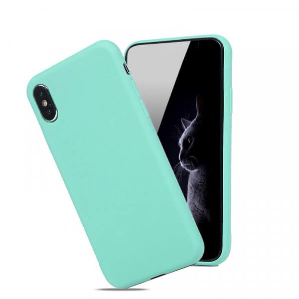 Extrapevný silikónový ochranný kryt pre Apple iPhone XS Max - svetlo modrý
