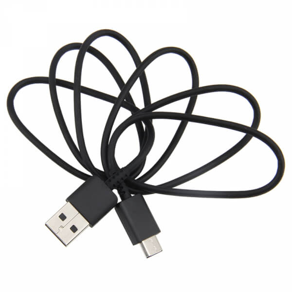USB dátový a nabíjací kábel USB Type C s puzdrom - čierny