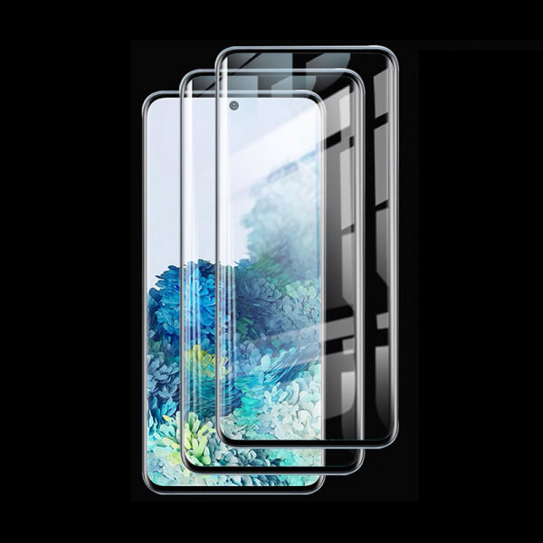 SES 3x SES 3D ochranné tvrdené sklo pre Samsung Galaxy S20 Ultra G988F - čierne - 2+1 zdarma 6600