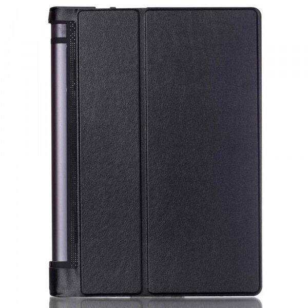 2v1 Smart flip cover + zadný plastový ochranný kryt pre Lenovo Yoga Tab 3 Plus 10 - čierny