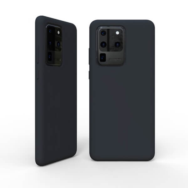 SES Extrapevný silikónový ochranný kryt pre Samsung Galaxy S20 Ultra G988F - čierny 6704