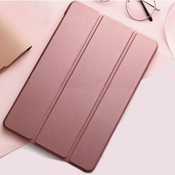 2v1 Smart flip cover + zadný plastový ochranný kryt pre Samsung Galaxy Tab A 8.0 2019 - ružový