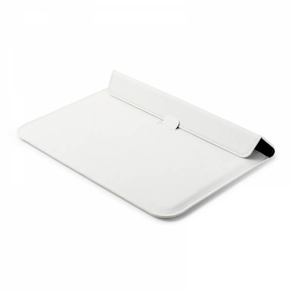 2v1 Puzdro s magnetom a stojanom z ekokože pre Apple MacBook Pro 15" TouchBar (2016-2020) - biele