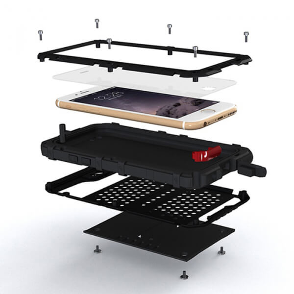 SES NÁHRADNÉ sklo pre extrémne odolný hliníkovo-silikónový obal pre Apple iPhone SE (2020) 7072