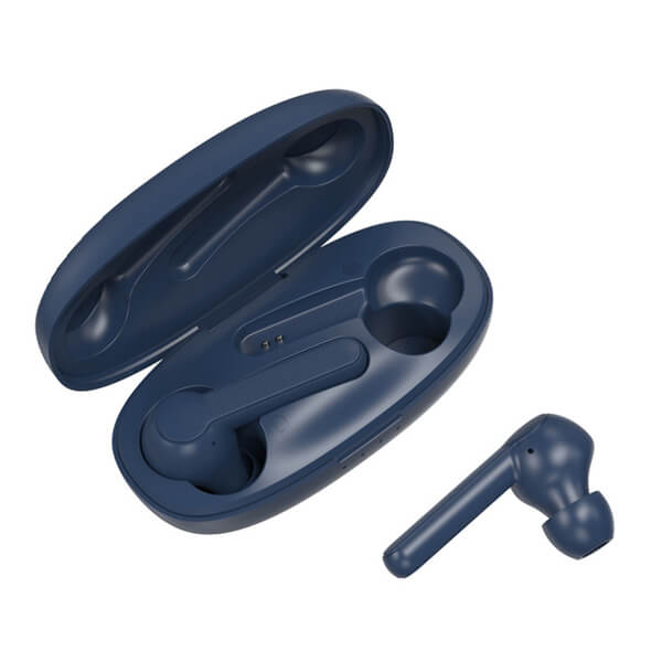 Bezdrôtové bluetooth slúchadlá s nabíjacím puzdrom - tmavo modrá