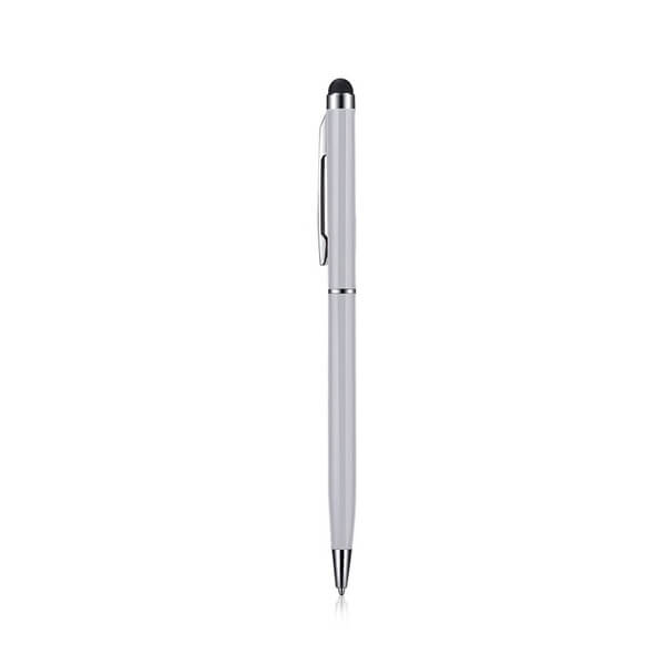 2v1 Dotykové pero Stylus s perom - biele