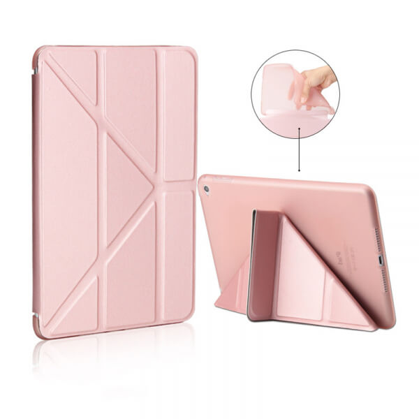2v1 Smart flip cover + zadný silikónový ochranný obal pre Apple iPad Air 4 10.9" 2020 - ružový