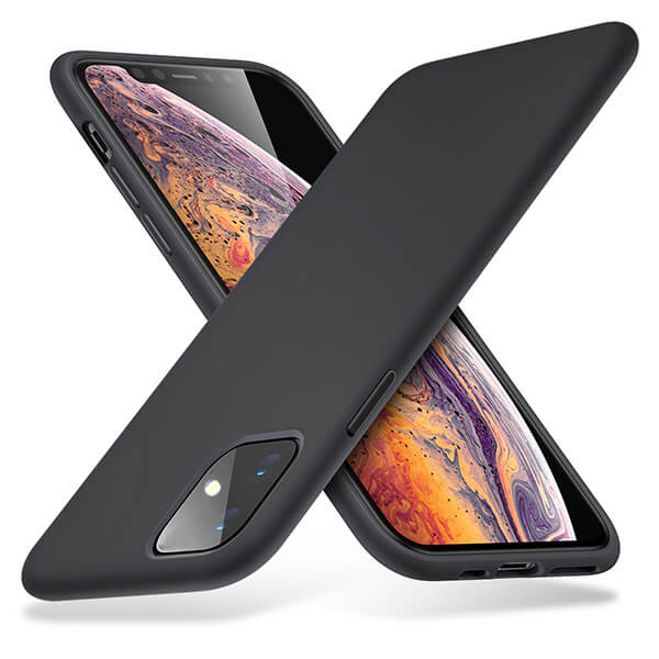 Extrapevný silikónový ochranný kryt pre Apple iPhone 12 mini - čierny