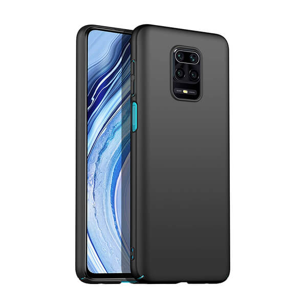SES Ochranný plastový kryt pre Xiaomi Redmi Note 9 - čierny 7408