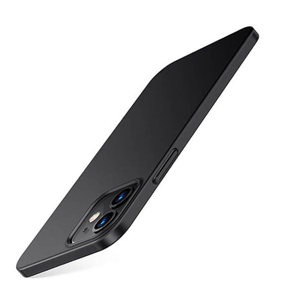 SES Ochranný plastový kryt pre Apple iPhone 12 mini - čierny 8103