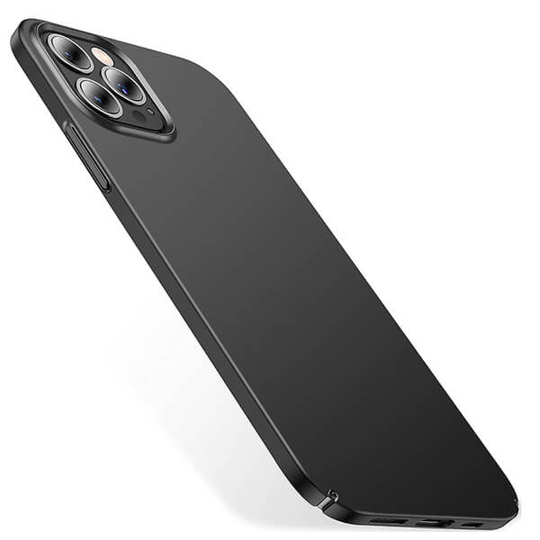 SES Ochranný plastový kryt pre Apple iPhone 12 Pro - čierny 8125