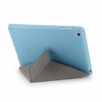 2v1 Smart flip cover + zadný silikónový ochranný obal pre Apple iPad Air 2 - modrý