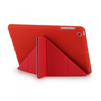 2v1 Smart flip cover + zadný silikónový ochranný obal pre Apple iPad Air 2 - červený