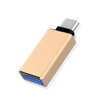 Redukcia adaptér s USB-C výstupom as USB 3.0 vstupom zlatá