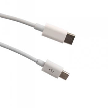 USB-C dátový a nabíjací kábel s konektorom Micro USB - biely