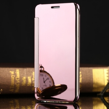 Zrkadlový plastový flip obal pre Samsung Galaxy S8 G950F - ružový